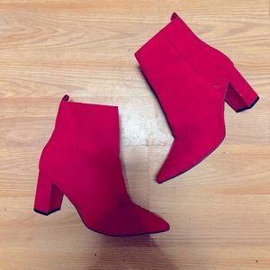 Size 8 red booties